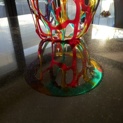 Bubblegum bowl - Glass - 28cm diameter x 14cm high - by Kate Mercy