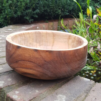 Elm bowl - Wood - 12 inches by 6 inches - by Richard Warrington