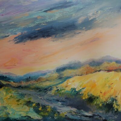 Follow a Dream - Acrylic on board - 19 inch square framed - by Susie Olford