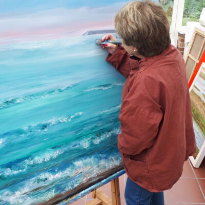Sunny Day - Oil on Canvas - 150 x 120 cms - by Linda Foskett