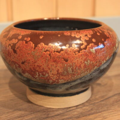 coppery bowl - thrown stoneware - 15cm - by Nick Taylor