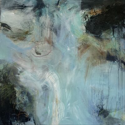 Wild Swimming - Mixed Media - 60cm x 60cm - by Polly Dutton