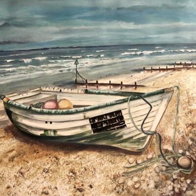 Fisherman's Boat - Acrylic - Large - by Sarah Dalgarno