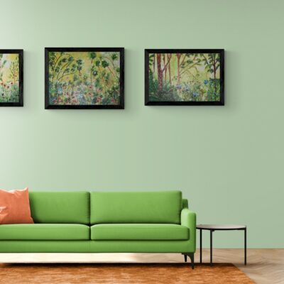 Forest florals (3) - acrylic - 60 cm x 40 cm - by Emma Adams