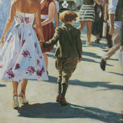 Growing Up - Oil on board - 44 x 44cm - by Richard Whincop