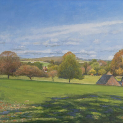 Lavant Green - Oil on board - 40 x 28cm - by Richard Whincop