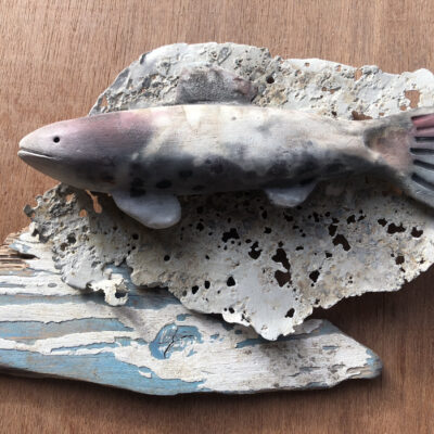 Smoke Fired Fish - Clay - 20cm x 15cm - by Toni Richards