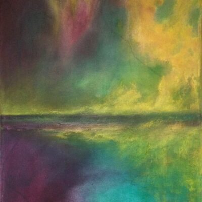 Sunrise at Aldwick - Mixed Media Acrylic painting
