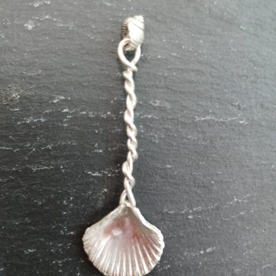 Seashell Spoon - Sterling Silver - 2.5cm x 6.5cm - by Julie Lewington