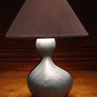 Lacquered wood lamp on wood table - wood - 45x20 - by Christian Wallis