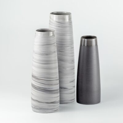 Three vases - Porcelain - TBC - by Deborah Harwood