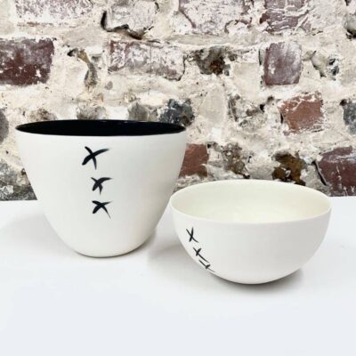X bowls - Porcelain - TBC - by Deborah Harwood