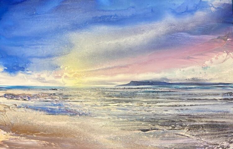 Isle of Wight from Bracklesham Beach