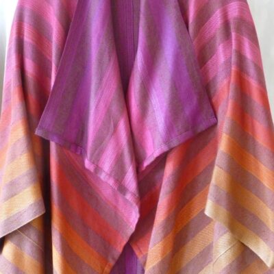Silk and cashmere wrap cloth - Handwoven cloth - 60cms x 90cms - by Geraldine St. Aubyn Hubbard