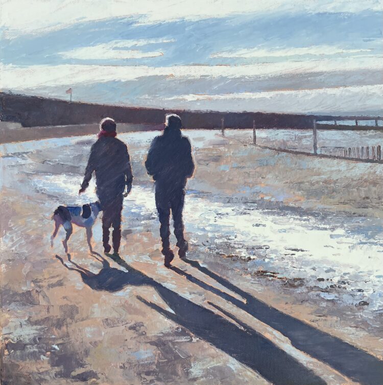 Winter walkers III - Oil on canvas