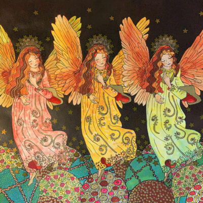Angels - Mixed Media - 65 x 75 cms - by Ann Smith