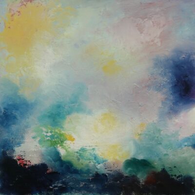 Sunrise - Acrylic on wood panel - 30 cm square - by Susie Olford