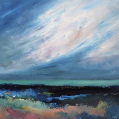 Seashore Shades - Oil on framed board - 19 inch square - by Susie Olford