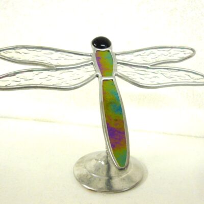 Dragonfly - Stained glass - 15x11 cms - by Jane Fowler