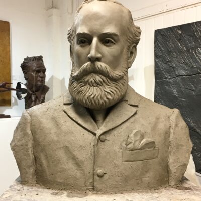Sydney Stern 1st Baron Wandsworth - Bronze - Life size - by Vincent Gray