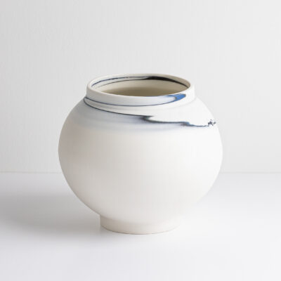 Porcelain Moon Jar - porcelain - H: 17cm - W:15cm - by Deborah Harwood