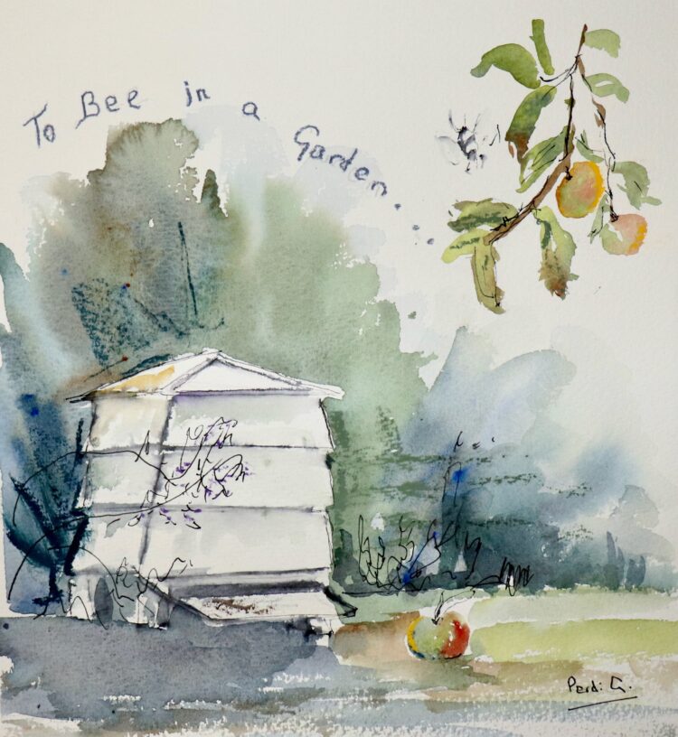 To Bee in a Garden - Watercolour
