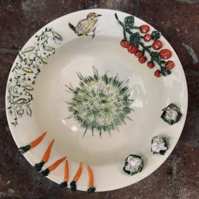 Vegetable bowl - Pottery - 10inch diameter - by Sarah Sykes