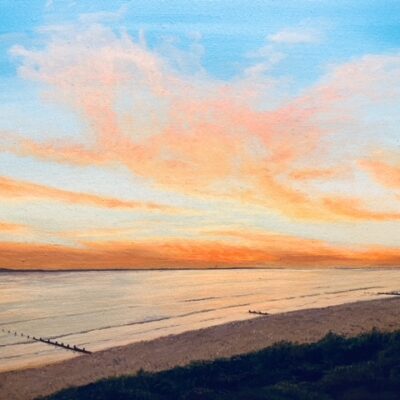 Sheila Threadgill 2. After Sunset Wittering - Acrylic on Canvas - 70 x 50cm - by Sheila Threadgill