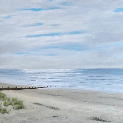 Sheila Threadgill 3. Berry Barn Beach  - Acrylic on Canvas - 50 x 40cm - by Sheila Threadgill