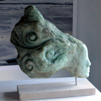 Thalia - Soapstone, Portland stone - 38x40x15cm - by Jane Fremantle