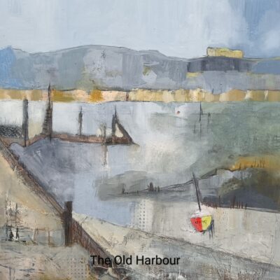 The Old Harbour - Mixed media - 76 X 76 cm - by Judith Martin-Gould