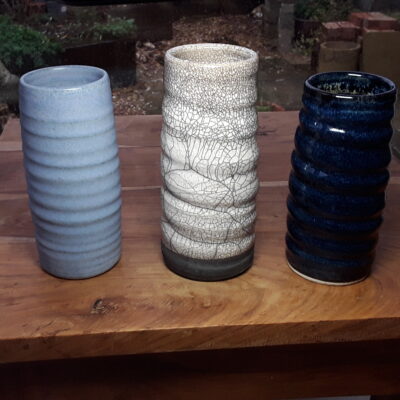 Tall and strong - Stoneware clays - 200 x 80mm each - by Alison Sandeman