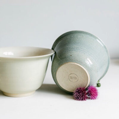 Ikebana vessel - Stoneware clay - 15 x 15 cm - by Kinga Amielucha