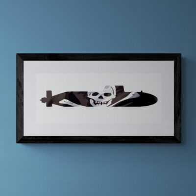 Jolly Roger Astute Class Submarine - Digital fine art print - 60cm x 30cm - by Gillian Jones