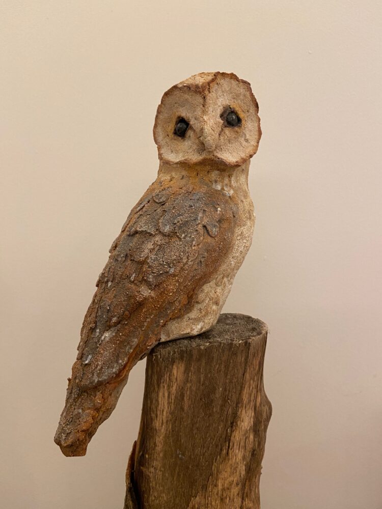 Owl resting - clay