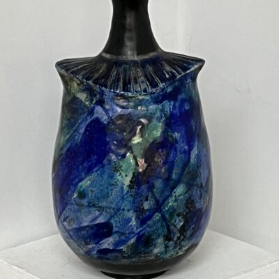 Raku1 - Ceramic - 26cms x 16cms - by Mary Marmery