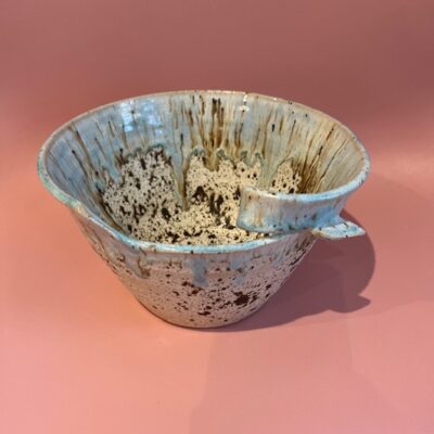 Scrolled bowl - stoneware - 20 cm diameter - by Diane Henshaw