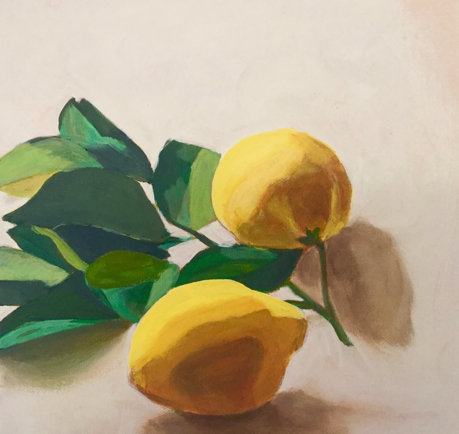 two lemons - acrylic