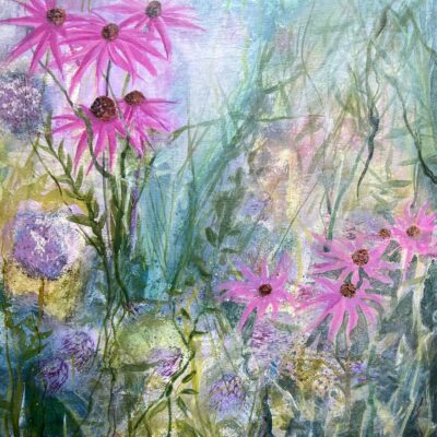 Summer Afternoon - Acrylic on board - 40x40cm - by Debs Moran