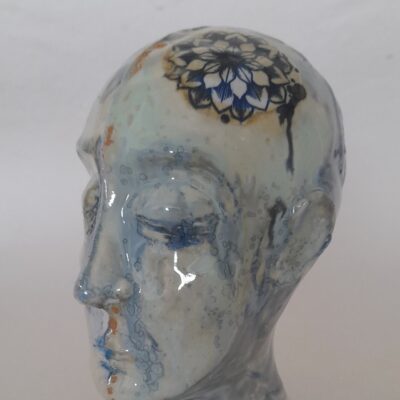 Sleeping - Ceramic, oxides, slips, glazes - 20cm - by Christine Myall