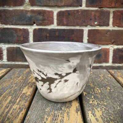 Smoke fired vessel - Stoneware - 9cm height x 14cm diameter - by Caroline Berkeley