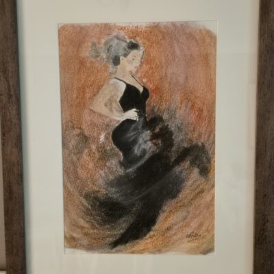 Flamenco - Pastel - 16x 11 inches - by Tim Grainger