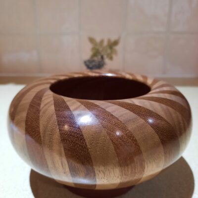 Segmented bowl - Turned wood - 150mm - by Iain Grant