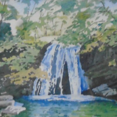 Janet Fos, Malham - Watercolour - 13.50 x 24.25 cm - by John Robinson