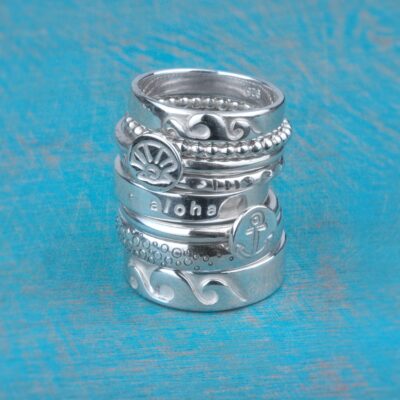 Recycled sterling silver stacking rings - Recycled sterling silver - Assorted - by Tia Rolfe