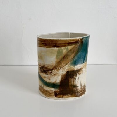 Landscape pot 1 - clay - 16 x 12 cm - by Deborah Mitchelson