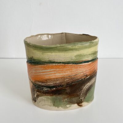 Landscape pot 2 - Clay - 16 cm x 12 cm - by Deborah Mitchelson