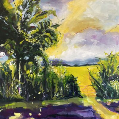 mirandamayne1.jpg  ‘ Near Long Sutton’ - Oil on canvas - 80x80cm - by Miranda Mayne