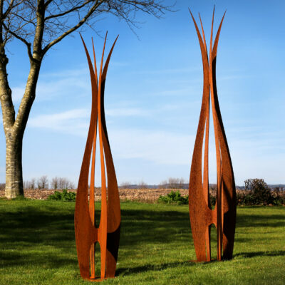 Braganca - Oxidised Steel - 210 x 48cm - by Simon Hempsell