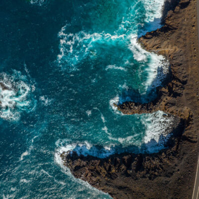 Waves on a Volcanic Shore - Photograph - 2636?×?1476 - by Greg Choppen